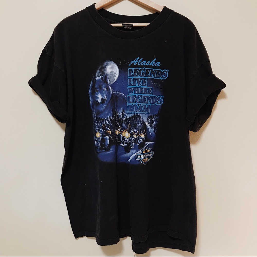 Harley Davidson | Rare 90s Oversized Vintage Tee